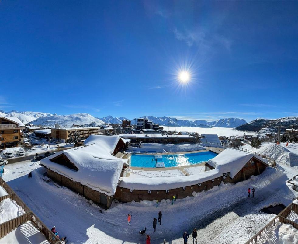 Superbe Studio avec vue exceptionnelle Alpe dʼHuez Extérieur photo